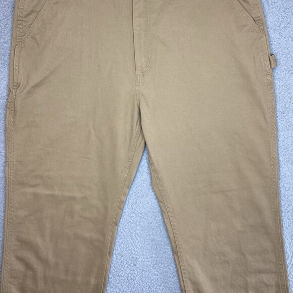 Carhartt Pants Mens 42x32 Loose Fit Canvas Carpenter Jean B324 Beige Tan Rugged - Picture 4 of 16